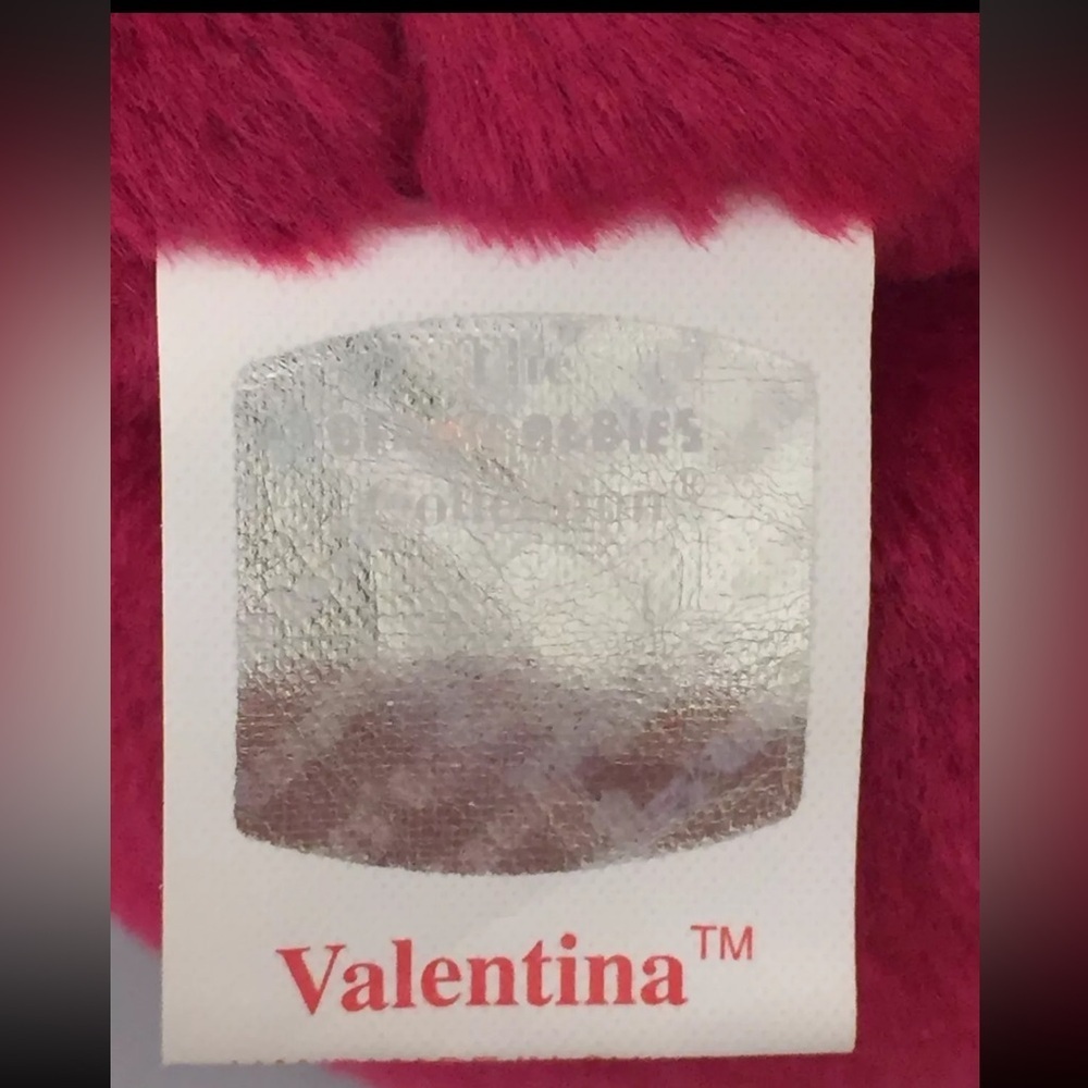 Ty Beanie Baby Valentina Bear Red With White Heart - Picture 4 of 7